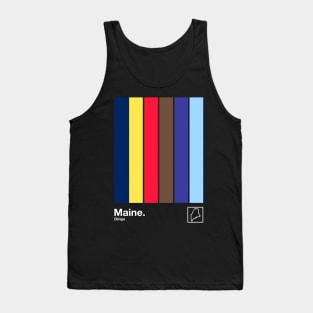 Maine State Flag  // Original Minimalist Artwork Poster Design Tank Top